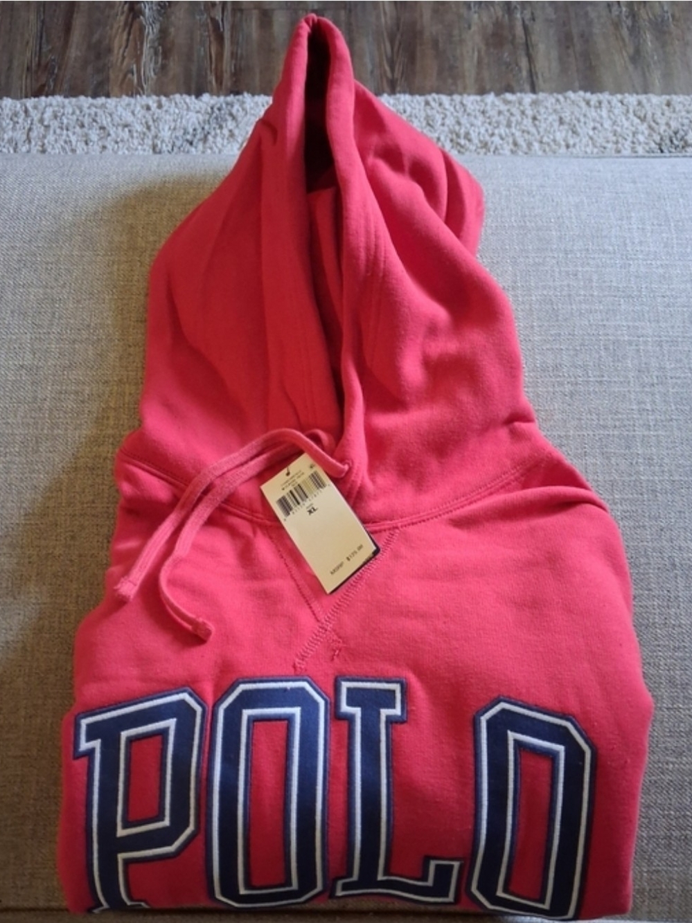 Bundle Of 3 Polo by Ralph Lauren Hoodie/2 Jogger Sets Red, Blue, Gray